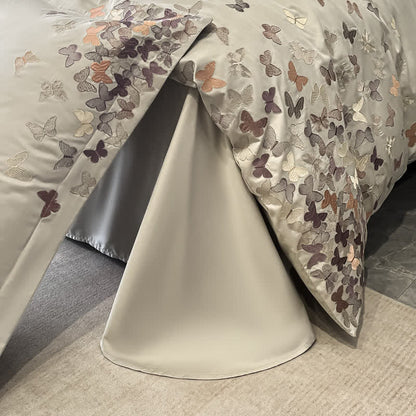 Butterfly Embroidered Pure Cotton Bedding Set(4PCS) - image 7