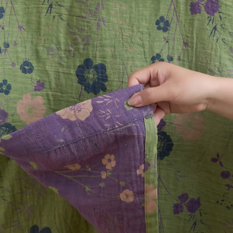 Garden Floral Organic Cotton Kimono Robe - image 23