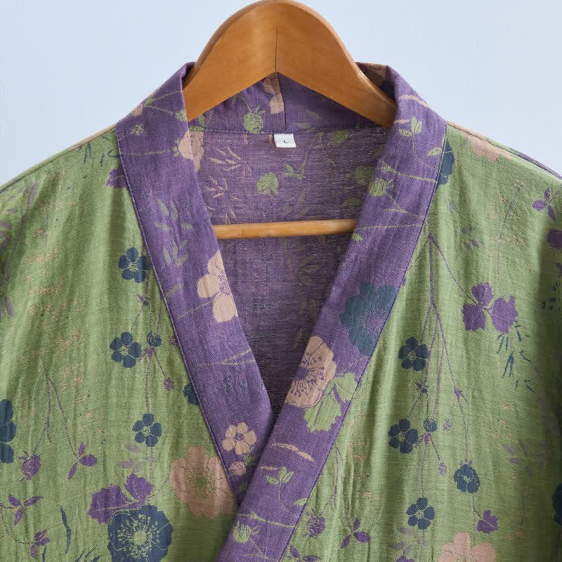 Garden Floral Organic Cotton Kimono Robe - image 18