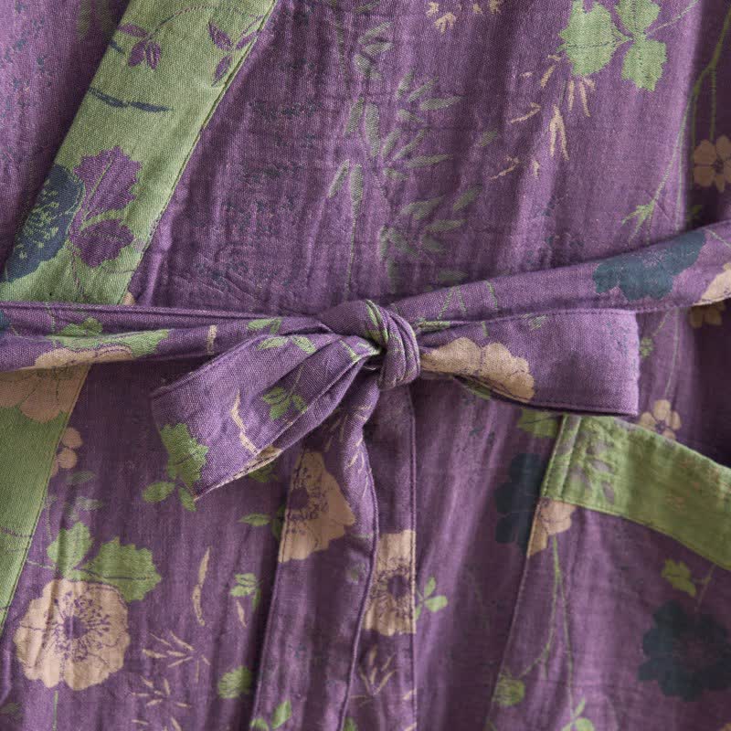 Garden Floral Organic Cotton Kimono Robe - image 13