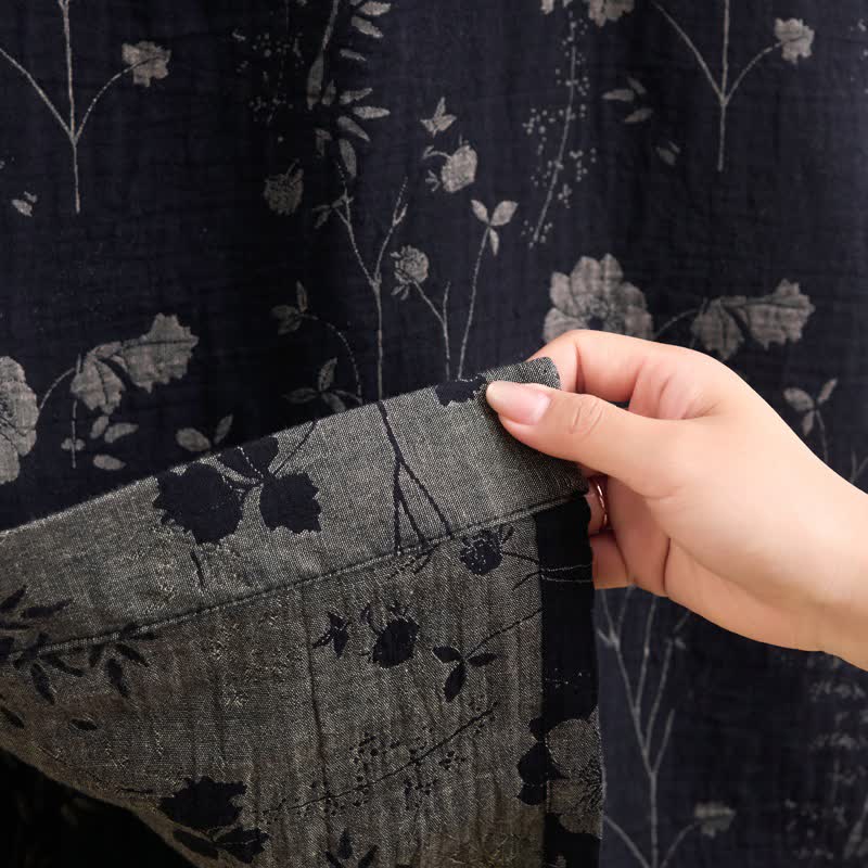 Garden Floral Organic Cotton Kimono Robe - image 7