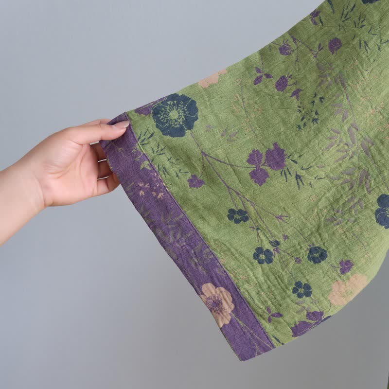 Garden Floral Organic Cotton Kimono Robe - image 19