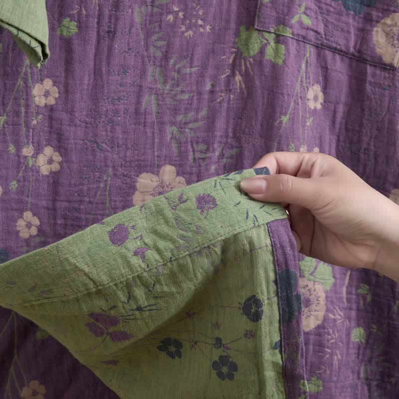 Garden Floral Organic Cotton Kimono Robe - image 14