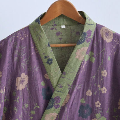 Garden Floral Organic Cotton Kimono Robe - image 10