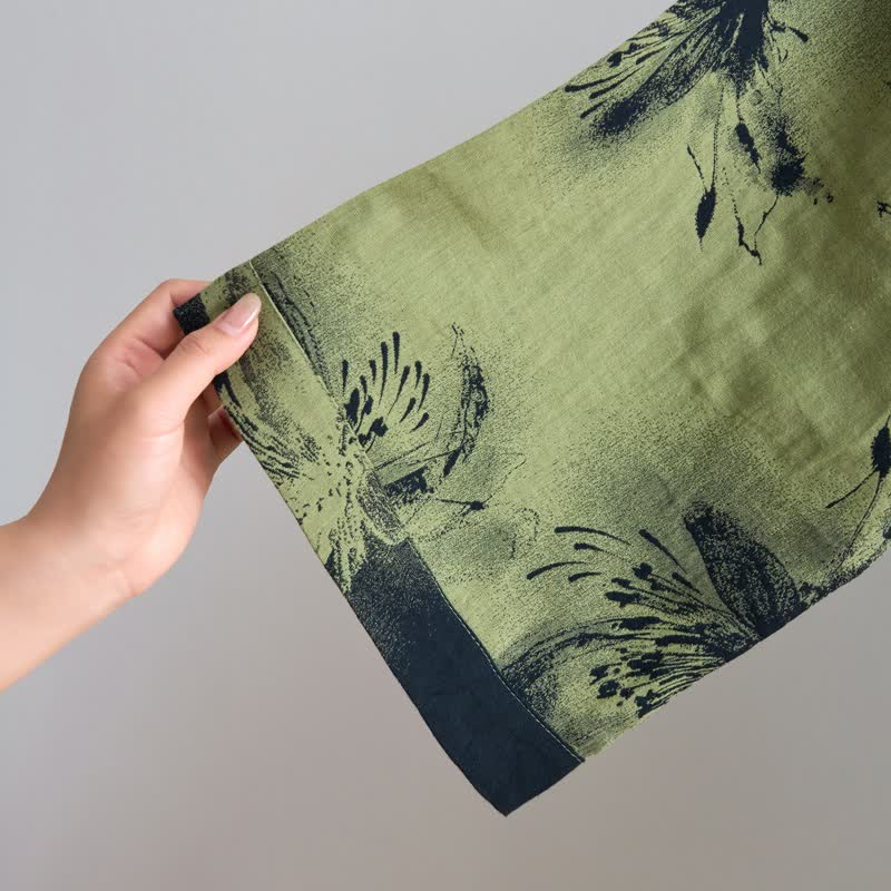 Watercolor Floral Organic Cotton Kimono Robe - image 23