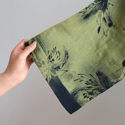 Watercolor Floral Organic Cotton Kimono Robe - image 23