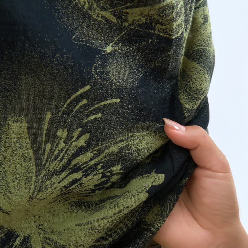 Watercolor Floral Organic Cotton Kimono Robe - image 19