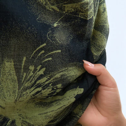 Watercolor Floral Organic Cotton Kimono Robe - image 19