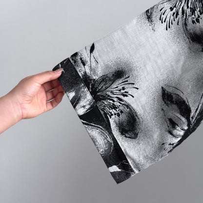 Watercolor Floral Organic Cotton Kimono Robe - image 33