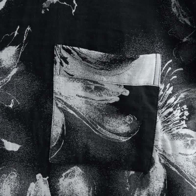 Watercolor Floral Organic Cotton Kimono Robe - image 29