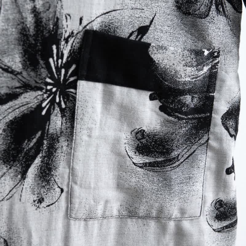 Watercolor Floral Organic Cotton Kimono Robe - image 34
