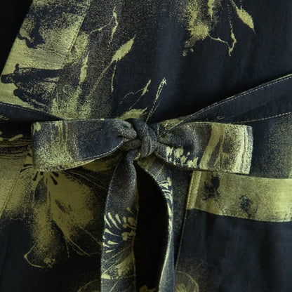 Watercolor Floral Organic Cotton Kimono Robe - image 18