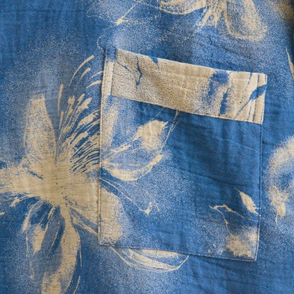 Watercolor Floral Organic Cotton Kimono Robe - image 3