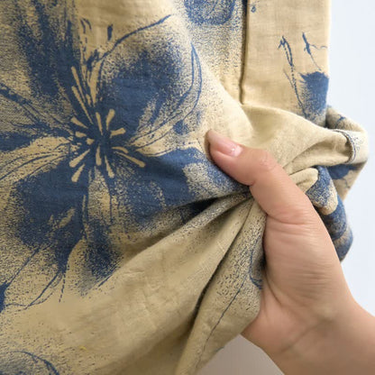 Watercolor Floral Organic Cotton Kimono Robe - image 13