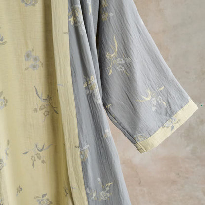 Elegant Floral Cotton Gauze Kimono Robe - image 5