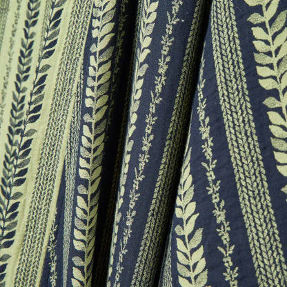 Leaf Striped Cotton Gauze Kimono Robe - image 7