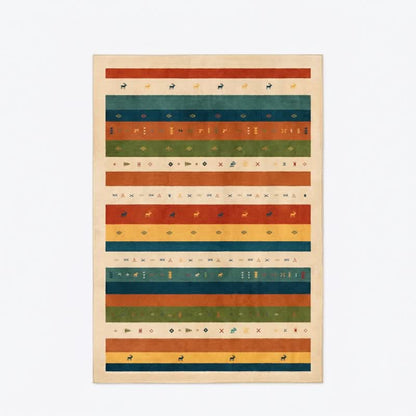 Colorful Tribal Stripe Area Rug - image 3