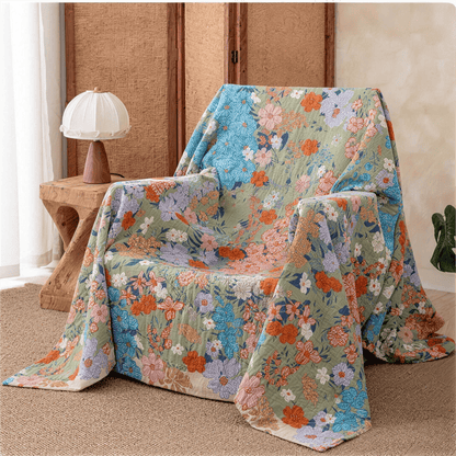 Spring Florals Multicolor Gauze Quilt - image 1