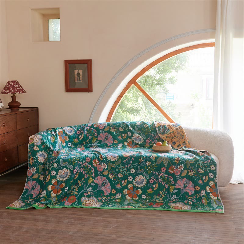 Farmhouse Botanical Reversible Gauze Quilt - image 3