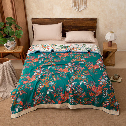 Vintage Vine Floral Reversible Gauze Quilt - image 2