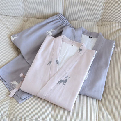 Couple Matching Deer Cotton Loungewear Set - image 1