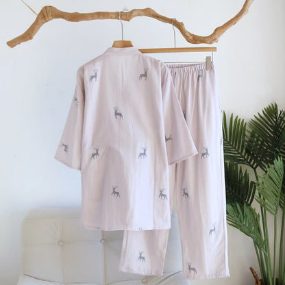 Couple Matching Deer Cotton Loungewear Set - image 3