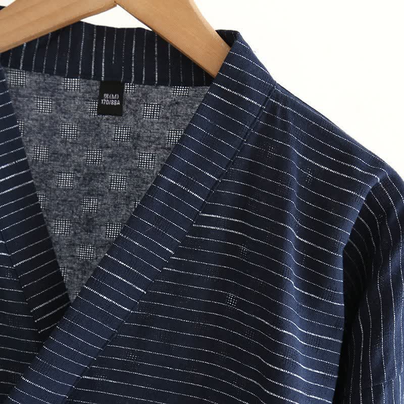 Unisex Cotton Gauze Kimono Lounge Robe - image 13