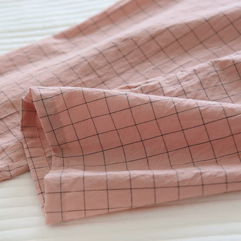 Couple Matching Gird Cotton Kimono Pajamas - image 16