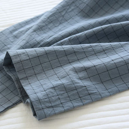 Couple Matching Gird Cotton Kimono Pajamas - image 5