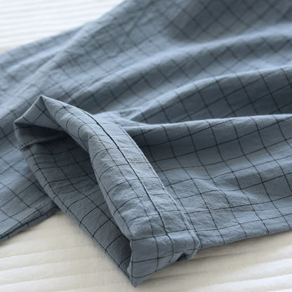 Couple Matching Gird Cotton Kimono Pajamas - image 6