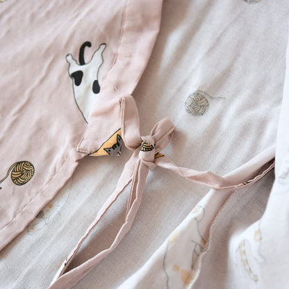 Couple Matching Cat Cotton Kimono Robe - image 7