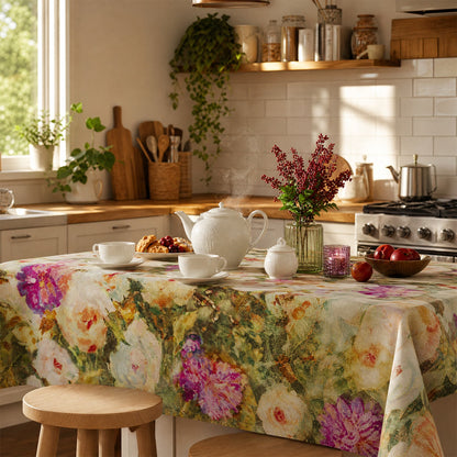 Soft Impressionist Rose Tablecloth - image 3