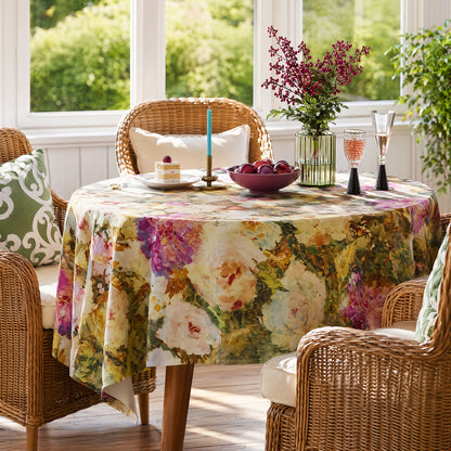 Soft Impressionist Rose Tablecloth - image 1