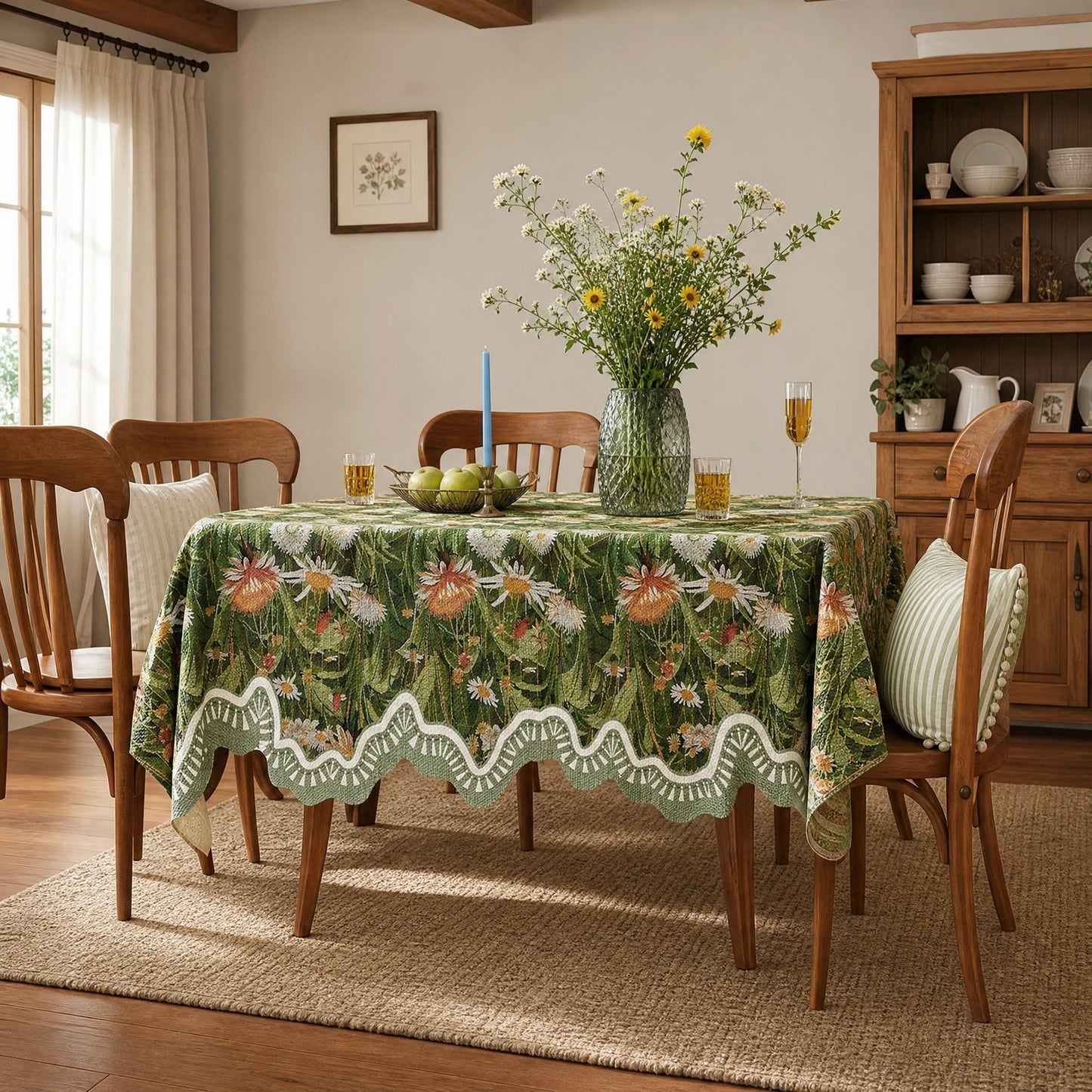 Woodland Wildflower & Daisy Tablecloth - image 1