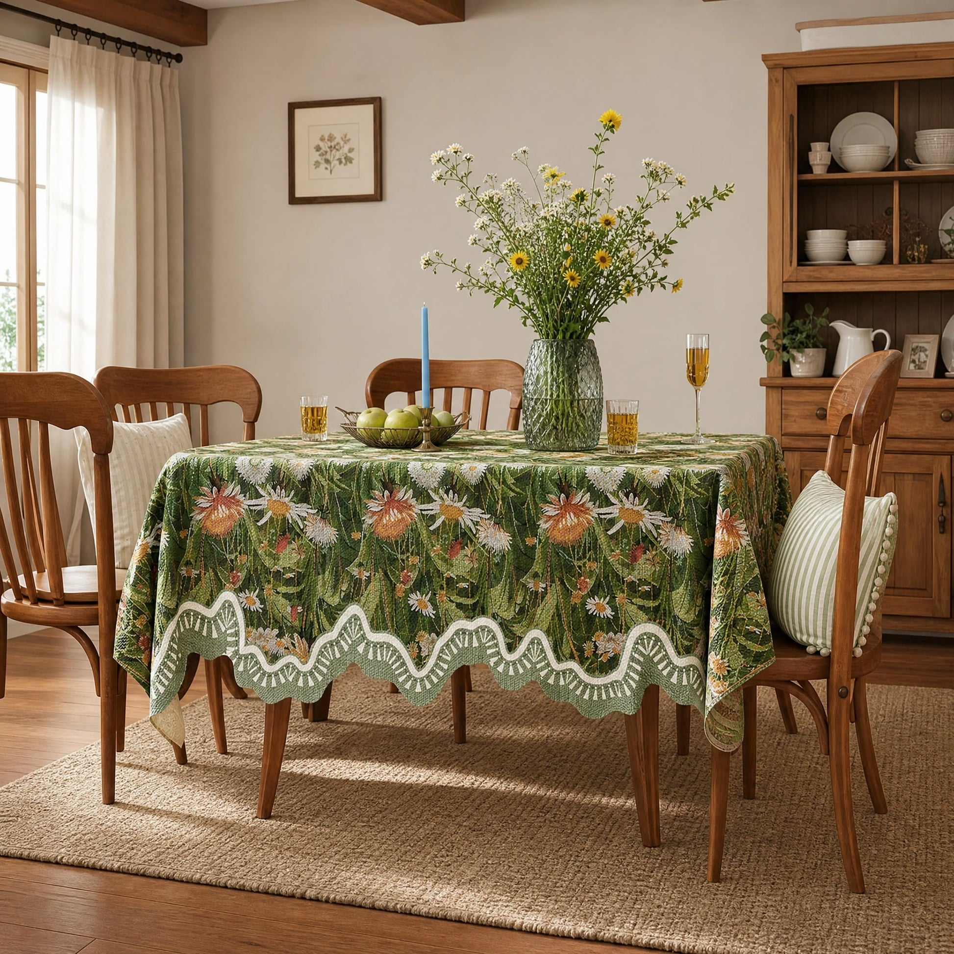 Woodland Wildflower & Daisy Tablecloth - image 1