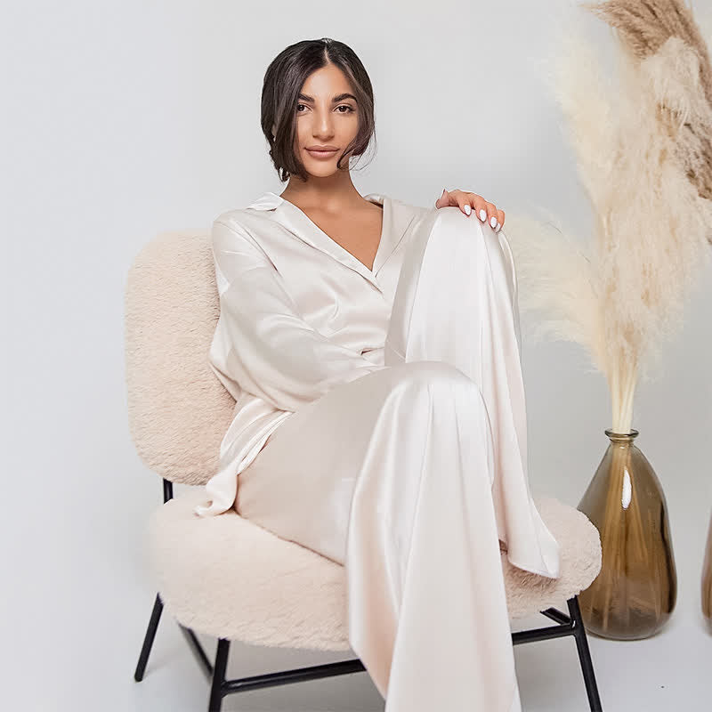 Solid Color Belted Women's Loungewear Set - image 10