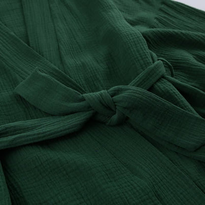 Solid Color Cotton Gauze Kimono Pajamas - image 12