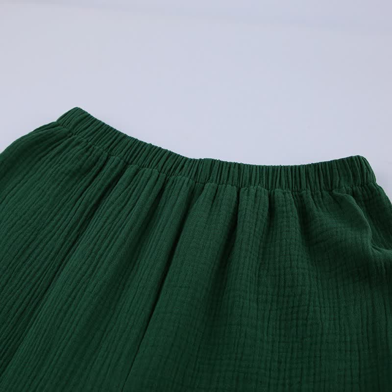 Solid Color Cotton Gauze Kimono Pajamas - image 13