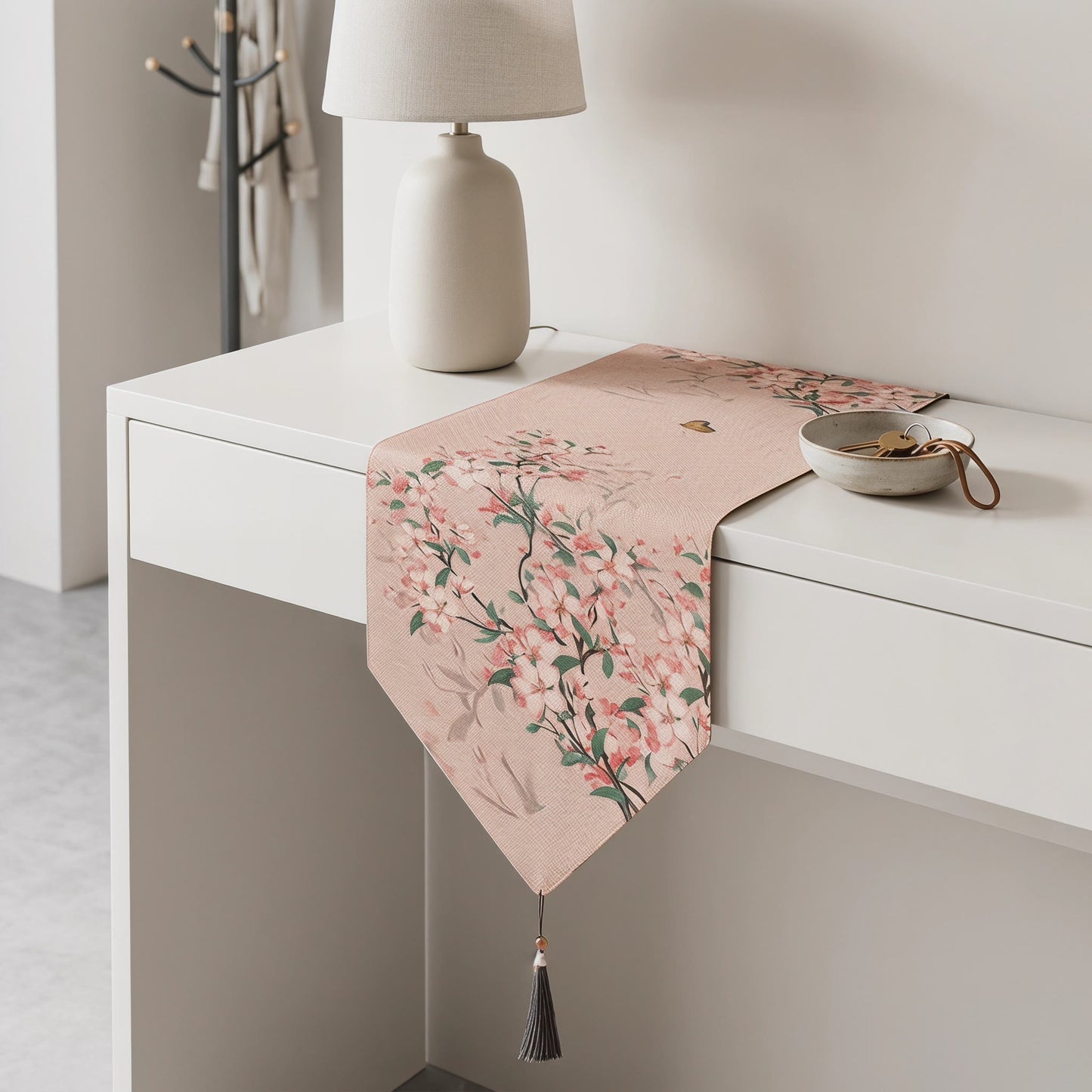 Painterly Crabapple Blossom Table Runner - image 2