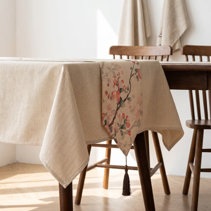 Painterly Crabapple Birds & Blossoms Table Runner - image 2