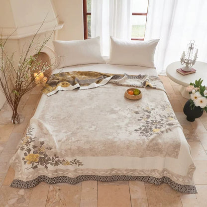 Oriental Peony Jacquard Reversible Gauze Quilt - Queen - image 0