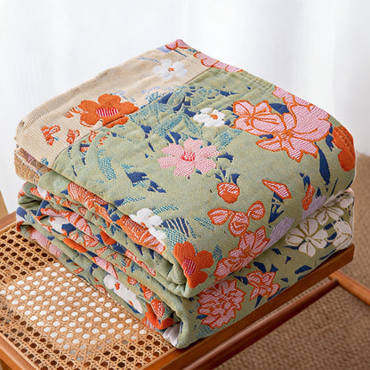 Spring Florals Multicolor Gauze Quilt - image 2