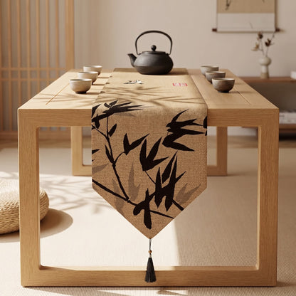 Ink-Wash Bamboo Charm Table Runner - image 2