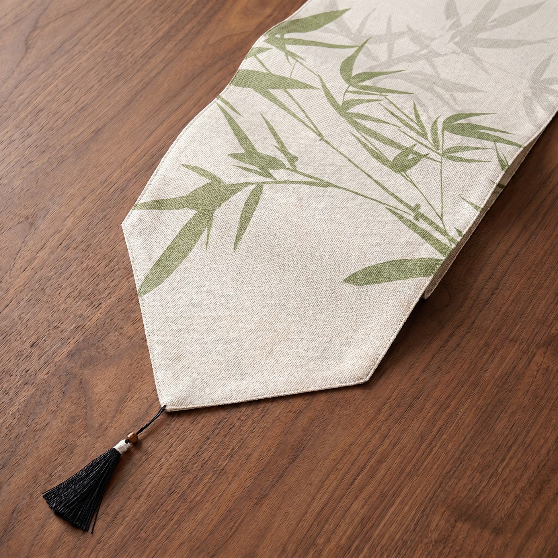 Bamboo & Swallow Ink-Wash Table Runner - image 3