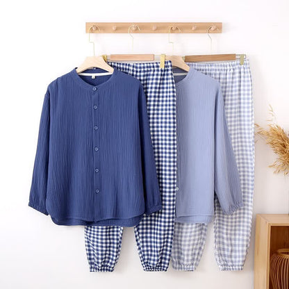 Mixed-Match Gingham Print Loungewear Set - image 0
