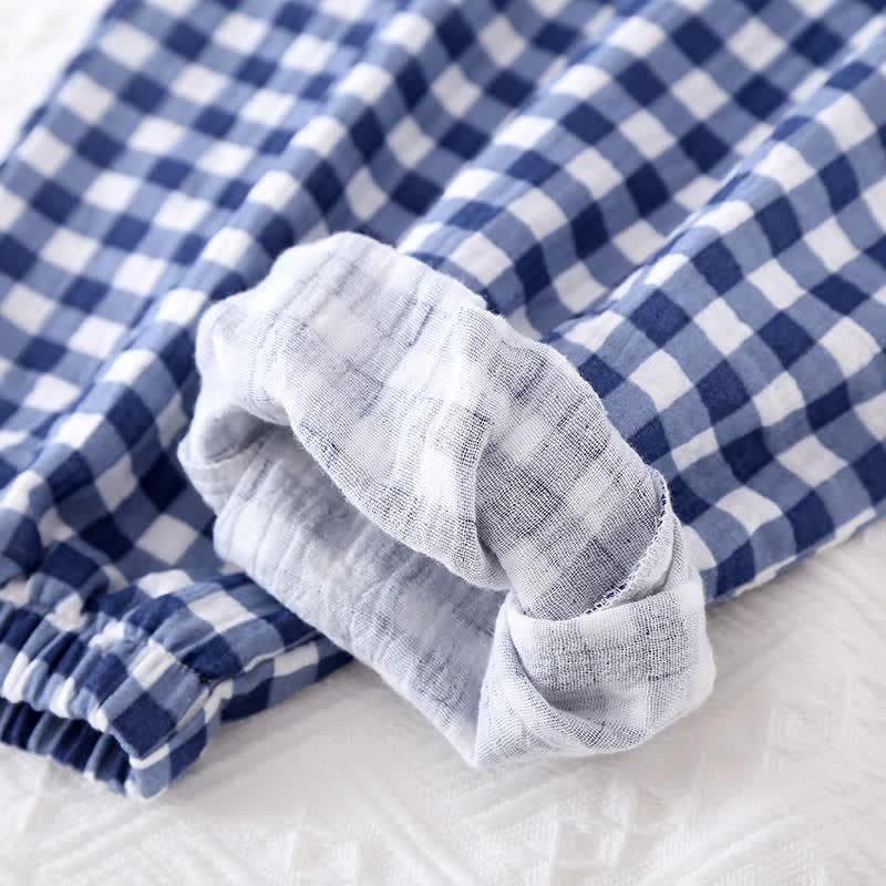 Mixed-Match Gingham Print Loungewear Set - image 5