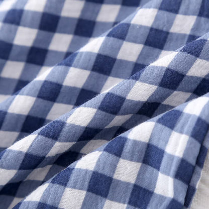 Mixed-Match Gingham Print Loungewear Set - image 6