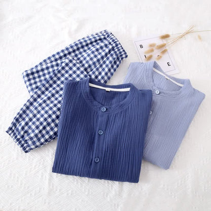 Mixed-Match Gingham Print Loungewear Set - image 1