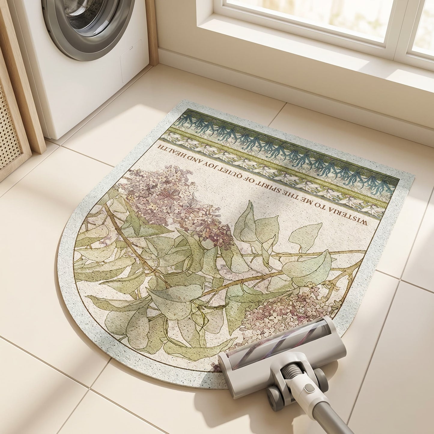 Lilac Floral Multi-Purpose Area Rug - image 2
