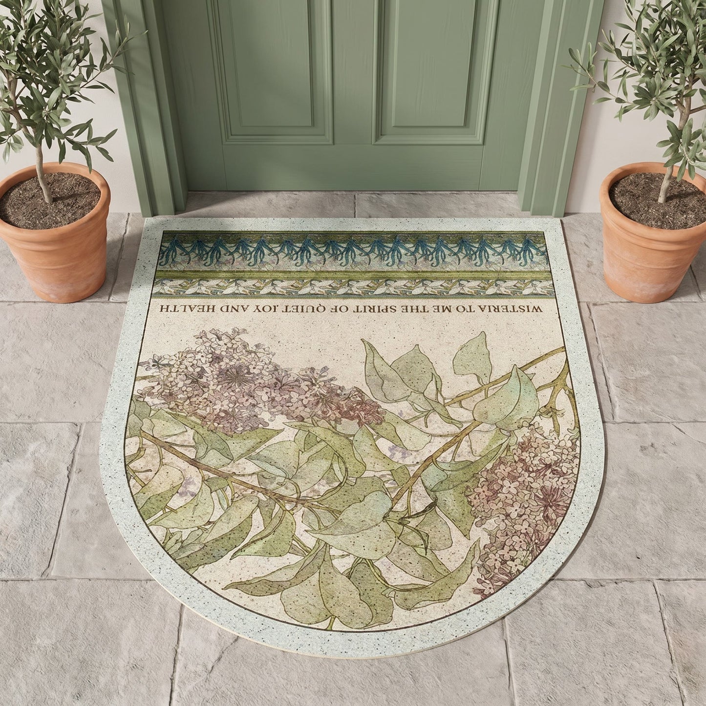 Lilac Floral Multi-Purpose Area Rug - image 1